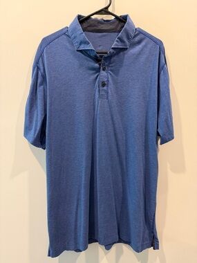 lululemon athletica Men's Heathered Blue Polo
